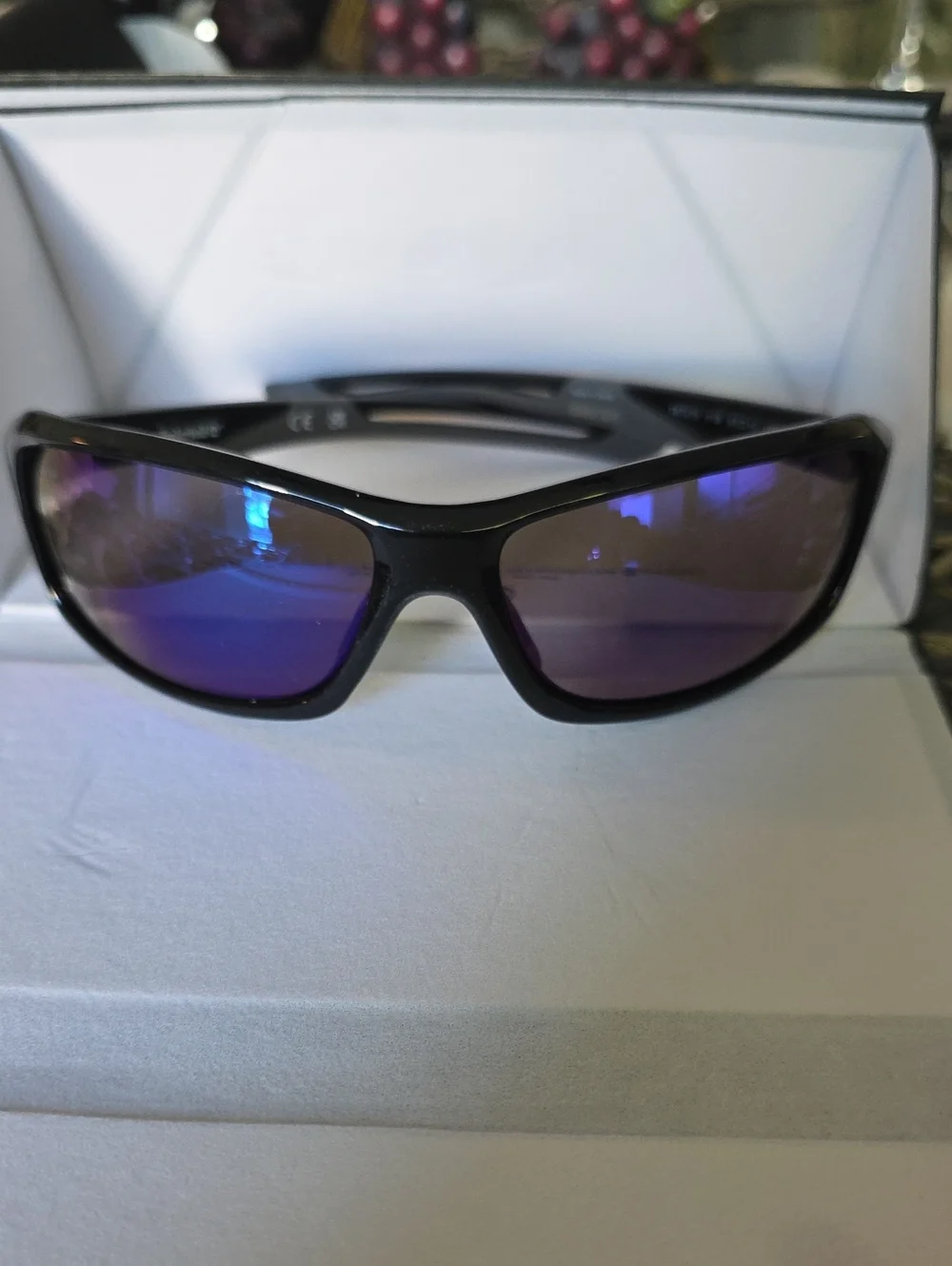Timberland Black Sunglasses With Blue Lenses